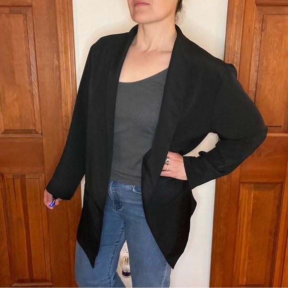 Vintage Helene St. Marie Black Blazer Jacket One Size Relaxed Fit - Picture 1 of 8